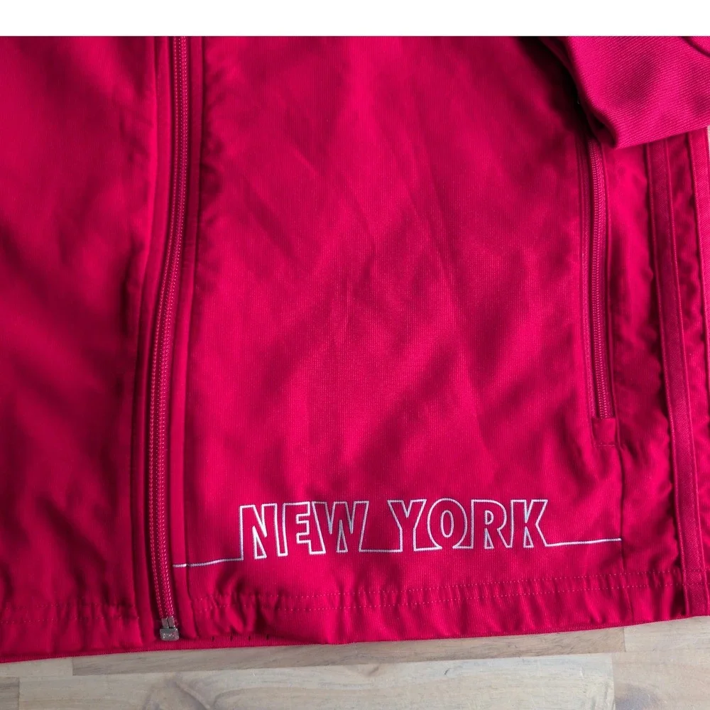 Adidas New York Red Bulls Soccer Track Jacket Mens Medium Red Full Zip Climacool
